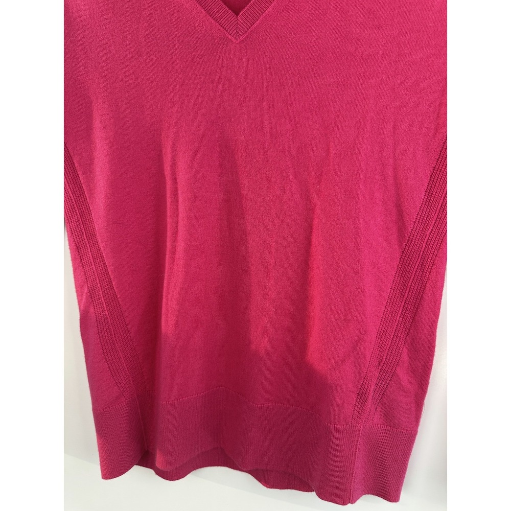 Burberry London Cashmere Sweater Pink Nova Check Elbow Patch XS Luxury Designer - Picture 6 of 16